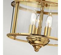 HINKLEY Gentry ceiling light, 3xE14, polished brass/clear