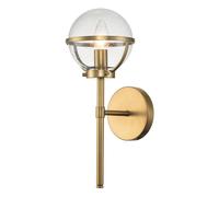 Hinkley Hollis 1 Light Clear Wall Light - Brass