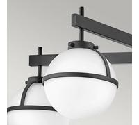 HINKLEY Hollis ceiling light, 5-bulb, black/opal