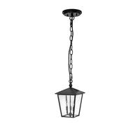Hinkley Huntersfield 3 Light Large Pendant Porch Lantern - Black with Clear Seeded Glass