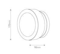 HINKLEY Mercer wall light, matt black, Ø 17 cm, metal, E14