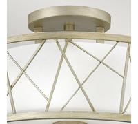 HINKLEY Nest ceiling light with texture in silver leaf