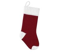 Hinleise Christmas Stocking Knit Xmas Sock Sack Deluxe Gift Bag for Christmas Hanging Ornaments Decoration(50cm)