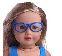 Hinleise Doll Plastic Stylish Colorful Glasses for 18 inch Girl Doll Clothing Costume Accessory (E)