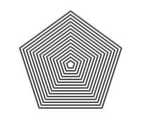 Hinleise Pentagon Frames Cutting Dies Metal Die Cut Bordered Embossing Template Tools for DIY Craft Scrapbook Card Decor