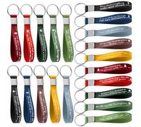 Hinly 100 Pcs Christian Keychain Gift Bulk Inspirational Bible Verse Keyring Religious Gift for Women Men Church, Joyous Color, 4.72 x 0.47 inches/ 12 x 1.2 cm, Modern