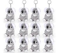 Hinly 12 Pcs Back to School Gift Bulk Koala Keychain Plush Bulk Koala Stuffed Gifts Small Bear Plush Pendant Purse Charm for First Day of School Birthday Party Classroom Exchange Gift