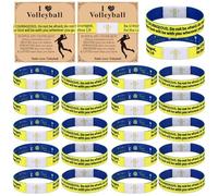 Hinly 20 Set Softball Baseball Christian Bracelet Team Gifts with Cards Senior Night Gift Bible Verse Christian Scripture Cross Bracelet Catholic Religious Faith for Women Sports Lover, Volleyball