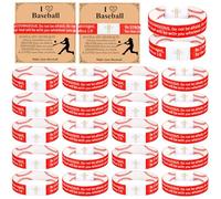 Hinly 20 Sets Baseball Bracelet Team Gifts with Inspirational Cards Bible Verse Christian Scripture Bracelets Catholic Inspirational Religious Faith Gift for Women Sports Lover Team Athlete