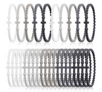 Hinly 30 Pcs Silicone Jesus Bracelets Bulk Cross Bracelets Gift Christian Faith Wristbands Braided Religious Easter Jewelry Gifts for Women Men Adults Church Baptism Confirmation, about 2.76 inches