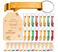 Hinly Friendsgiving Party Favor Friends Thanksgiving Bottle Opener Keychain Thank You Gifts Souvenirs for Guest (12 Sets)