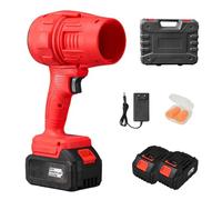 HINNVCL Cordless Leaf Blower Handheld, Turbo Jet Blower Compressed Air, Portable Dust Cleaner, Mini Powered Clear Snow Duster with Battery and Charge (with 2*Battery)