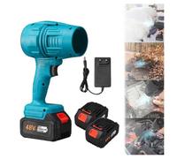 HINNV ordless Leaf Blower with 2*Battery, Handheld Turbo Jet Blower Compressed Air Portable Dust Cleaner, Mini Powered Clear Snow Duster with Battery and Charge