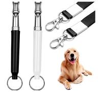 HINNVCL Dog Whistle 2 Pcs Adjustable Ultrasonic Dog Whistle to Stop Barking Neighbors Dog, Recall Training, Professional Ultrasonic Silent Dog Whistle Training to Stop Barking Control Devices
