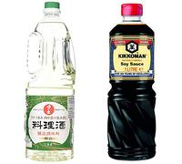 Hinode Cooking Sake, 1.8 Litre & Kikkoman Soy Sauce, 1 Litre