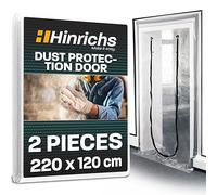 Hinrichs Dust & Door Cover with Zip - Transparent Protection for Renovations and Clean-Ups - 220x120cm Zipped Doorway Sheet