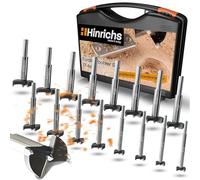 Hinrichs Forstner Bits Set 17 Pieces in plastic case - Forstner Drill Bit Set 15mm to 40mm - Wood drills - Forstner - Forstner Bit Set - Hinge Cutter - Hole Drill Bit - Wood Drills Bits Set