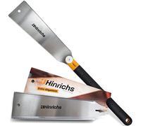 Hinrichs Ryoba Saw Japanese Style 25 cm - Woodsaw Made of Carbon Steel - Double-Sided Blade Wood & Plastic - Pullsaw - Including Replacement Sawblade - Hand Tools Woodworking