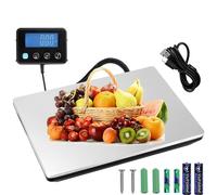 Hinsinc 200kg Digital Postal Parcel Scales Platform Postage Shipping Weighing in Silver Hinsinc Silver