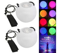 Hinsinc 2Pc Glow Thrown Balls Light For Belly Dance Prop UK Hinsinc Multicolor