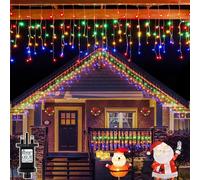 Hinsinc 400 Icicle Lights 12M Christmas Outdoor Lights Bright Snowing Hinsinc Multicolor