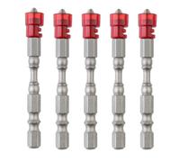 Hinsinc 5PCS 65mm Magnetic Plasterboard Screwdriver Bits Phillips 14 Hex UK in Silver Hinsinc Silver