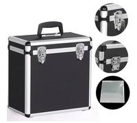 Hinsinc Black Storage Box Vinyl Record Storage Case Heavy Duty Lockable Box Hinsinc Black
