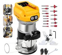 Hinsinc Cordless Compact Router For DeWalt 18V 20V Battery Woodworking Tool Hinsinc Multicolor