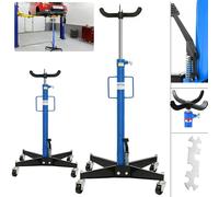 Hinsinc Hydraulic Jack 0.5T Transmission Gearbox Lifter Hoist Stand in Blue Hinsinc Blue
