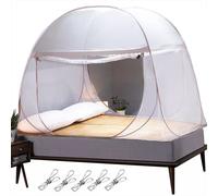 Hinsinc M SIZE Portable Bed Mosquito Net Automatic Pop-Up Foldable Netting Tent in Brown Hinsinc Brown