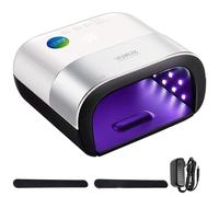 Hinsinc Sun3 UV Led Nail Lamp Nail Dryer Gel Polish Manicure Light Smart 2.0 Timer-48W in White Hinsinc White