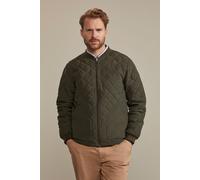 Hinter & Hobart Men's 'Pembroke' Lightweight Water Resistant Casual Full Zip Quilted Jacket in Khaki | Size: XS Hinter & Hobart Khaki XS