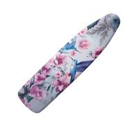 Hinthetall Hummingbird Floral Ironing Board Cover Elastic Edge, Heavy Duty Iron Pad Covers Standard Boards Lightweight Full Size Scorch Resistant Padding, CZA12