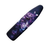 Hinthetall Purple Rose Ironing Board Cover and Pad Extra Thick Heavy Duty Padded 3 Layers Ironing Board Cover, Non Stick Scorch and Stain Resistant Standard Size 15x54 inch with Elastic Edges