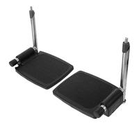 HINTRMENT 1 Pair Universal Heavy Duty Wheelchair Footrests with Support Pole Design, Aluminium Alloy Stable Foot Pedals Replacement for Wheelchair Legs, Suitable for People of Ages