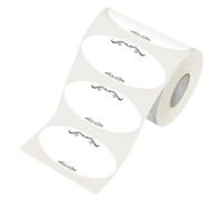 HINTRMENT 1 Roll of 500pcs Label Stickers Canned Packaging Labels Adhesive Stickers for Jar Delicate Style Raflacoat Self-Adhesive Material Easy Use Sticks on Smooth Surface Firmly for DIY