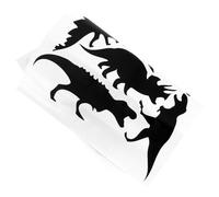 HINTRMENT 1 Sheet Dinosaur Wall Sticker Cartoon Creative Removable Waterproof PVC Material Black Home Decor Wallpaper for Kitchen and Window