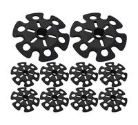 HINTRMENT 10 Pcs Trekking Pole Accessories Snow Flake and Mud Ski Baskets for Walking Sticks, Lightweight Rubber Tips with Large Area to Prevent Poles from Sinking, for Hiking and Outdoor