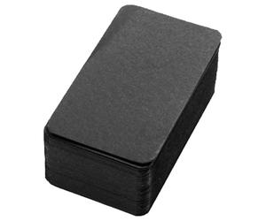 HINTRMENT 100pcs Blank Paper Business Cards Black Cardstock Learning Cards 3.5x2.0 Inch Portable Versatile Use for Home Messages to Others Suitable for Students and English Enthusiasts