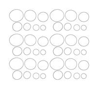 HINTRMENT 100pcs Flat Rubber Drive Belts 25-70mm for Recorder Repair Maintenance, Cassette Tape Belt Replacement Set for Turntable DVD VCR CD Player