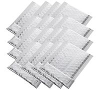 HINTRMENT 100pcs Shipping Packaging Envelopes Padded Mailing Envelopes Silver Bubble Lined Construction Self-Seal Closure Sturdy Tamper-evident Seal for Shops and Offices Suitable for Craft