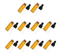 HINTRMENT 10pcs 5ml Brown Essential Oil Dropper Bottles, Easy to Use Refillable Glass Bottles for Distributing DIY Sample Mixtures, for Travel and Aromatherapy Storage