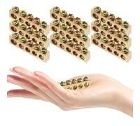 HINTRMENT 10pcs Copper Screw Terminal Block Connector 5-hole Electrical Ground Neutral Bar for Distribution Box Wiring Industrial Grounding Circuit Terminal Blocks