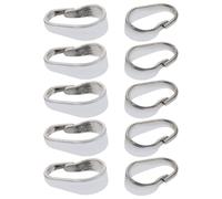 HINTRMENT 10pcs DIY Necklace Pendant Clasp Necklace Pendant Connector Silver Pendantbuckle Easy to Turn on Or Off Connect A with The Chain Jewelry Making Keychain