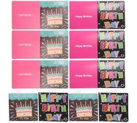 HINTRMENT 10pcs Happy Birthday Greeting Cards Paper Set for Writing and Expressing Blessings, Simple Chic Design, Birthday Party Blessing Cards