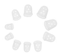 HINTRMENT 10pcs Kalimba Finger Sleeve Covers Transparent Silicone Thumb Protectors Lightweight Breathable Fingertip Guards for Playing and Practice