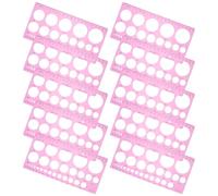 HINTRMENT 10pcs Plastic Circle Drawing Rulers for Artists, Geometric Templates with Pattern Consistency and Easy to Carry Design, for On-the-go Drawing and Journals