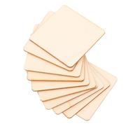 HINTRMENT 10pcs Rectangular Unfinished Wood Boards for Craft Projects and DIY Craft, Synthetic Material Wooden Slices for Writing and Painting Activities