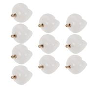 HINTRMENT 10pcs Small White Tooth Pendants Resin Charms for Jewelry Making Lightweight and Easy Layering, for Bracelets and Key Chains, Cute Realistic Design for DIY Necklace Charms