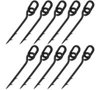 HINTRMENT 10pcs Spike Bait Attachments Carp Fishing Lure Spikes Black Plastic Versatile Use Additional Loop Suitable for Saltwater Fishing Professional and Novice Anglers